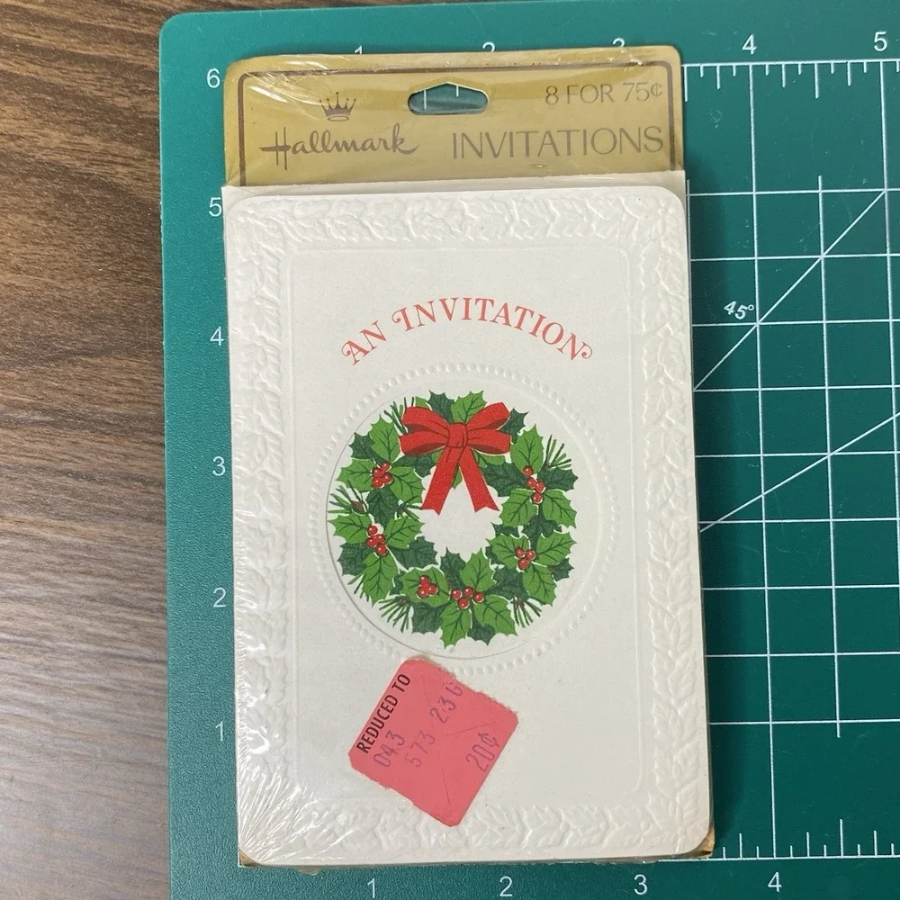 VTG Hallmark Holiday Seasonal Christmas Party INVITATIONS 2x8pk (16 Total)